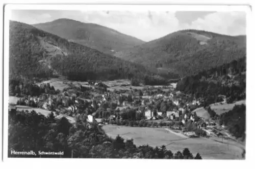 AK, Herrenalb Schwarzw., Gesamtansicht, um 1950