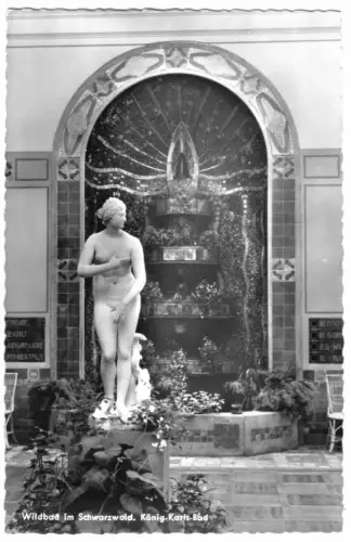 AK, Wildbad im Schwarzwald, König-Karls-Bad, Nympfe, 1959