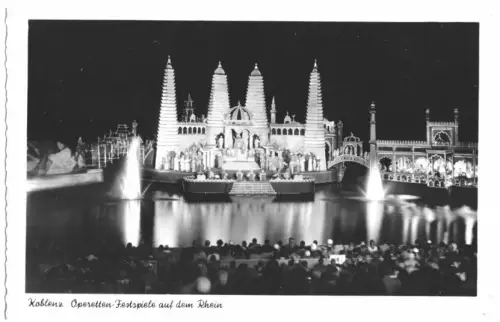 AK, Koblenz, Operettenfestspiele auf dem Rhein, 1956