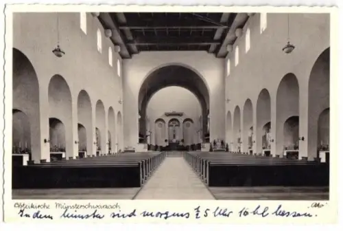 AK, Münsterschwarzach, Abteikirche, Innenansicht, 1955