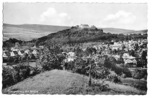 AK, Spangenberg, Gesamtansicht mit Schloß, 1963