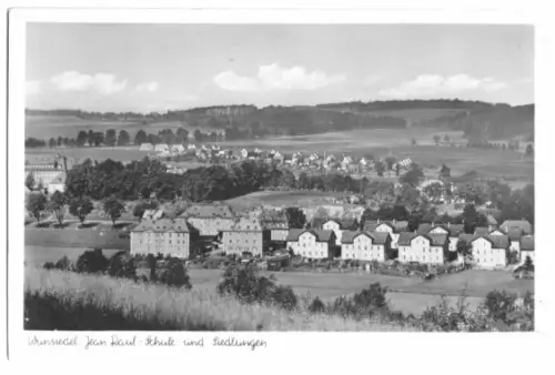 AK, Wunsiedel, Jean-Raul-Schule und Siedlungen, um 1955