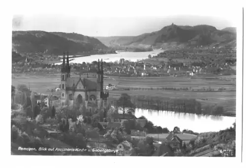 AK, Remagen, Blick auf Apollinaris-Kirche, ca. 1959