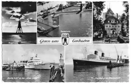 AK, Cuxhaven, fünf Abb., um 1964