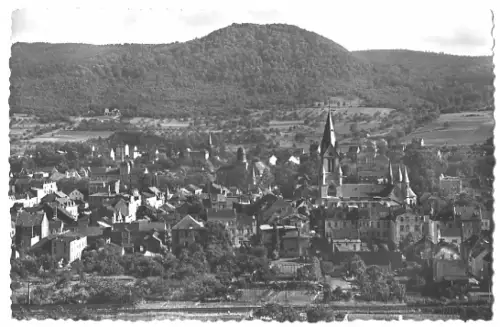 AK, Bad Neuenahr, Teilansicht mit Bahnstrecke, ca. 1959