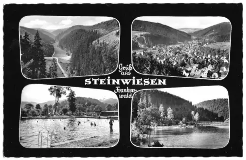 AK, Steinwiesen Frankenwald, vier Abb., 1965