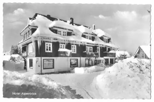 AK, Höchenschwand, Kurhotel Alpenblick, Winter, 1961