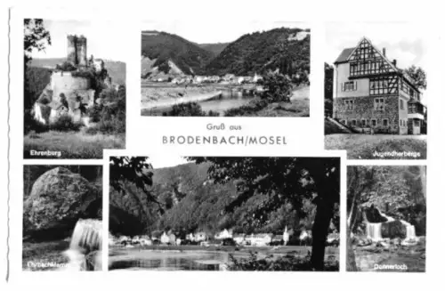 AK, Brodenbach Mosel, sechs Abb., um 1962