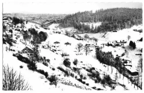 AK, St. Andreasberg Harz, winterl. Teilansicht, um 1960