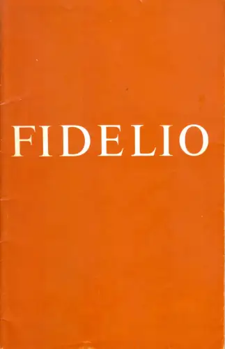 Theaterprogramm, Deutsche Staatsoper Berlin, Fidelio, 1971