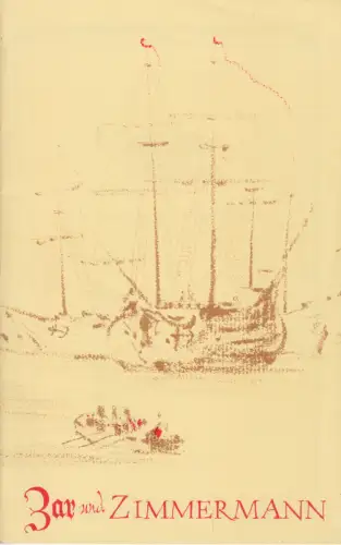 Theaterprogramm, Deutsche Staatsoper Berlin, Zar und Zimmermann, 1974