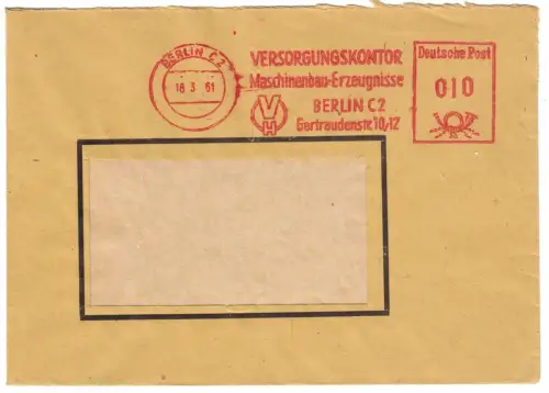 AFS, Versorgungskontor Maschinenbau-Erzeugnisse, o Berlin C 2, 18.3.61