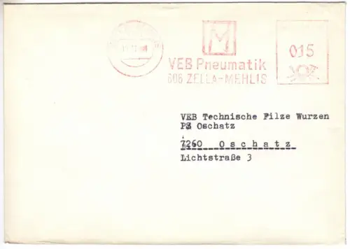 AFS, VEB Pneumatik, 606 Zella-Mehlis, o Zella-Mehlis, 606, 18.11....