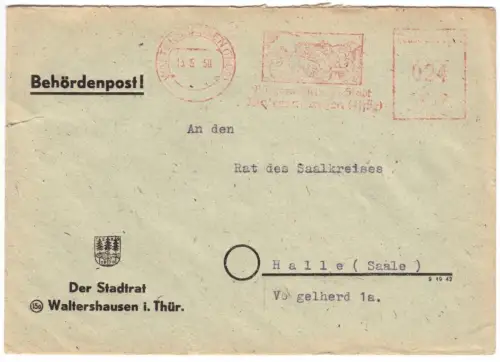 AFS, Bürgermeister des Stadt Waltershausen (Thür), Waltershausen (Thür), 13.5.50