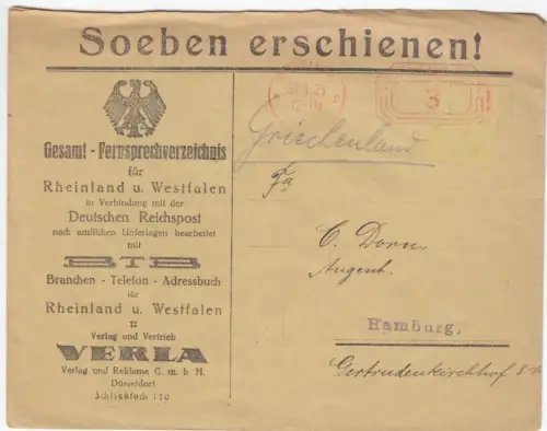 PFS, Verlag Verla, Düsseldorf, Berlin W 8, 31.1.25