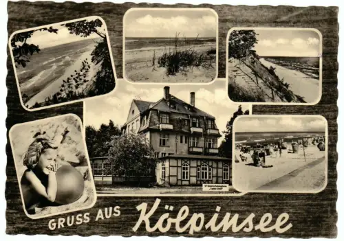 AK, Loddin OT Kölpinsee, sechs Abb., gestaltet, 1963