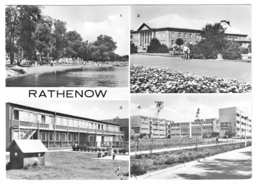 AK, Rathenow, vier Abb., um 1982