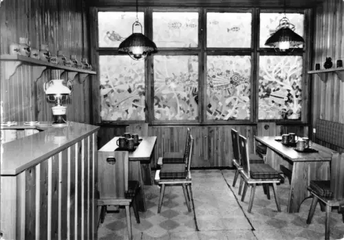 AK, Ostseebad Dierhagen, Erholungsheim "Käpt'n Brass", Bauernstube, 1977