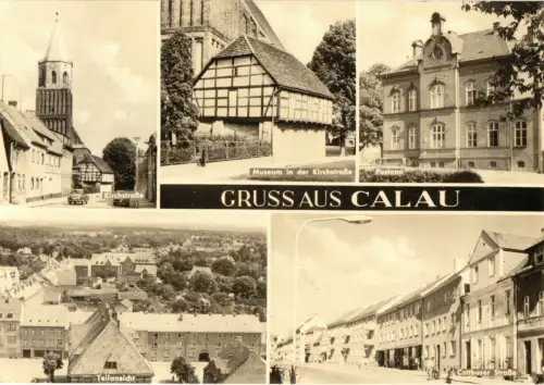 AK, Calau, fünf Abb., u.a. Postamt, 1969