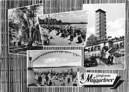 AK, Berlin Köpenick, Gruß vom Müggelsee, vier Abb., gestaltet, 1964
