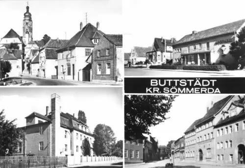AK, Buttstädt Kr. Sömmerda, vier Abb., Version 1, 1980