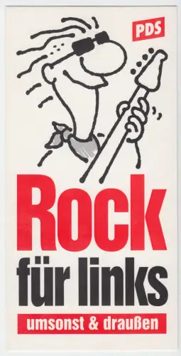 AK lang, Panoramakarte, Berlin Lichtenberg, Rock für Links, 2001
