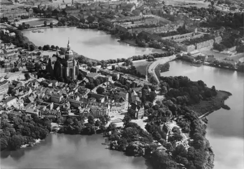 AK groß, Stralsund, Luftbildansicht, 1973