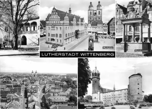 AK groß, Lutherstadt Wittenberg, 5 Abb., 1968