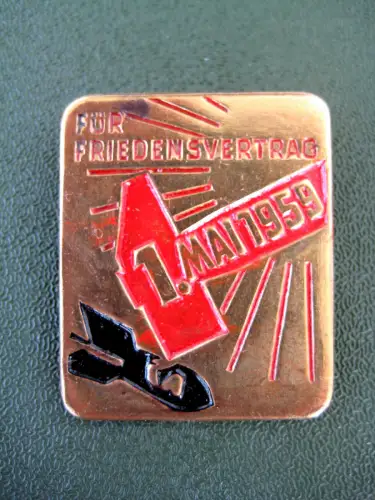 Abzeichen, DDR, 1. Mai 1959, Für Friedensvertrag