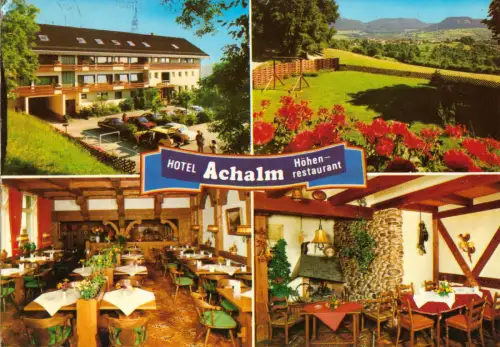 AK, Reutlingen, Hotel-Höhenrestaurant Achalm, vier Abb., 1978