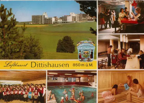 AK, Dittishausen Hochschwarzwald, sechs Abb., 1975