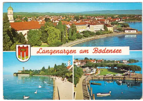 AK, Langenargen am Bodensee, drei Abb., um 1975