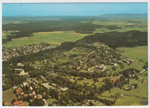 AK, Bad Dürrheim Schwarzwald, Luftbildtotale, um 1980