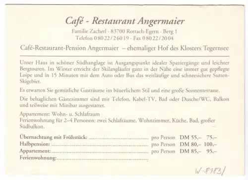 AK, Rottach - Egern, Café - Restaurant Angermaier, um 1970
