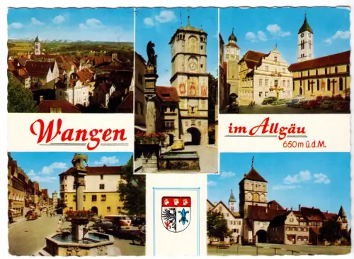 AK, Wangen im Allgäu, fünf Abb., 1969