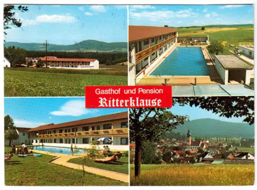 AK, Eslarn Opf., Gasthof und Pension Ritterklause, vier Abb., um 1975