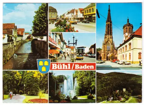 AK, Bühl Baden, sieben Abb., 1979