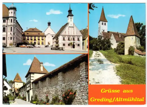 AK, Greding Altmühltal, drei Abb., um 1970