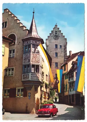 AK, Meersburg am Bodensee, Straßenpartie, um 1968