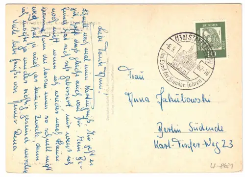 AK, Schwabthal Kr. Staffelstein, Luftbildansicht, um 1962