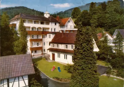 AK, Bad Herrenalb Schwarzwald, Sanatorium "Grüner Wald", 1974