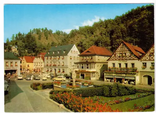 AK, Bad Berneck im Fichtelgeb., Marktplatz, Version 2, um 1975