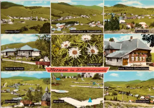 AK, Bernau im Hochschwarzwald, neun Abb., um 1973