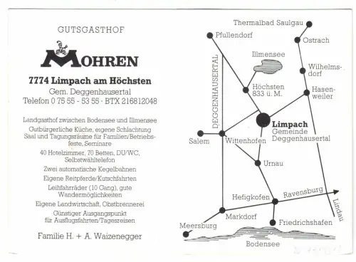 AK, Limpach am Höchsten, Gutsgasthof Mohren, vier Abb., um 1985
