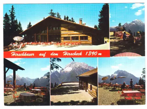 AK, Ramsau, Berggaststätte Hirschkaser auf dem Hirscheck, um 1980