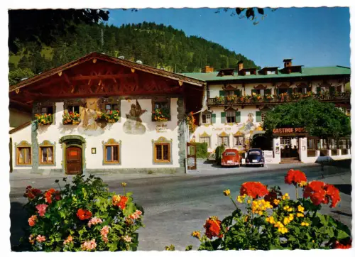 AK, Wallgau Obb., Hotel - Gasthof Post, um 1970