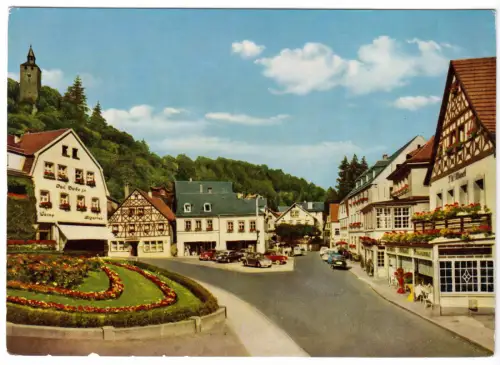 AK, Bad Berneck im Fichtelgeb., Marktplatz, Version 1, um 1980