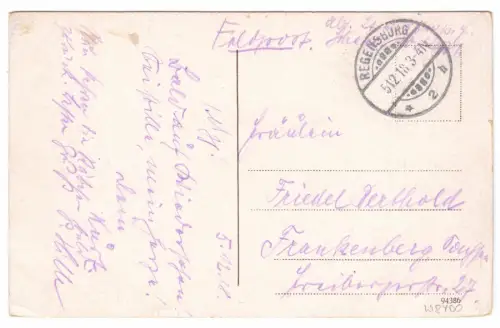 AK, Regensburg, Teilansicht, 1918