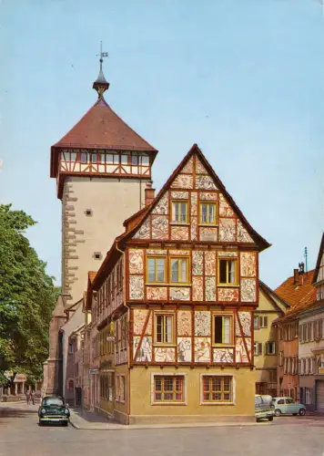 AK, Reutlingen, Tübinger Tor, 1966