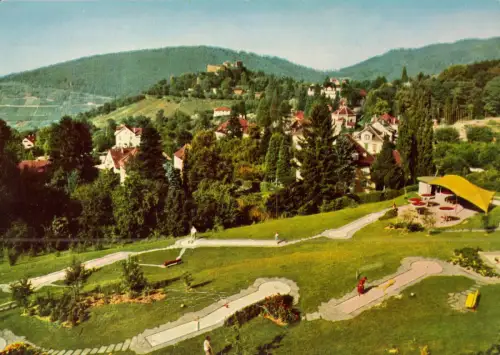 AK, Badenweiler, Teilansicht mit Mini-Golf, um 1970